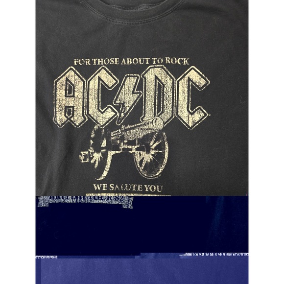 AC/DC For Those About to Rock Shirt British Tour 82 Black Graphic Tee XL - Picture 2 of 4